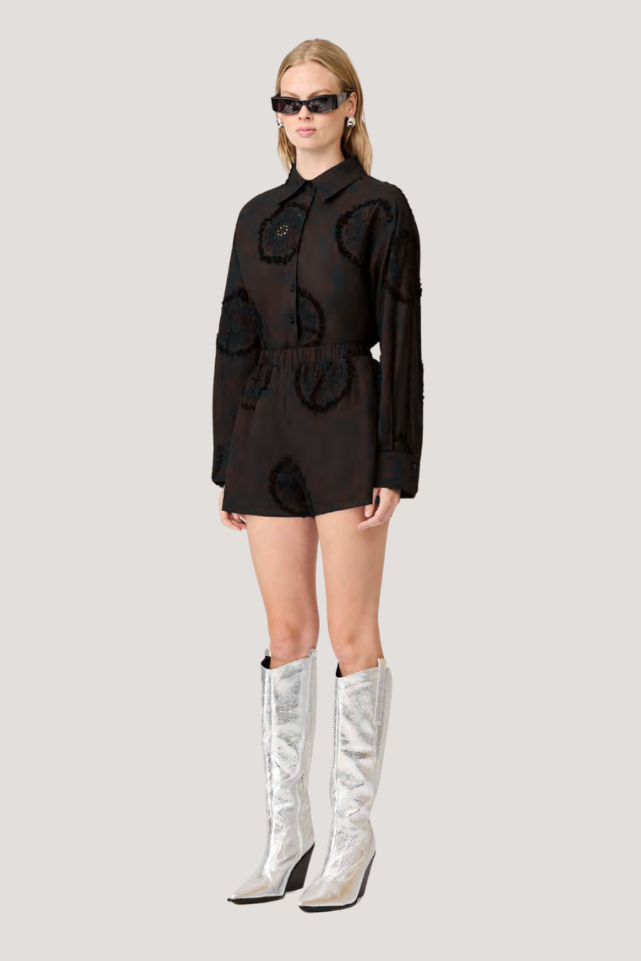 Florence Floral Cotton Shirt &amp; Shorts Set