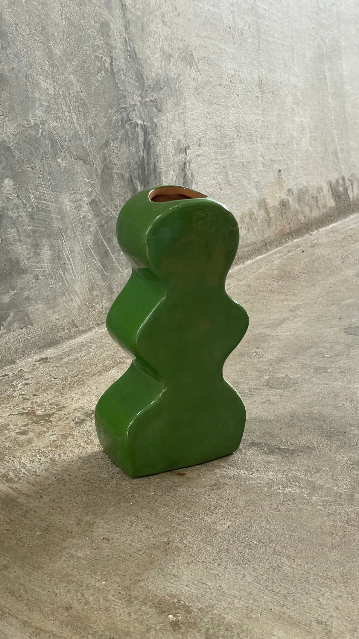 Vase clay green