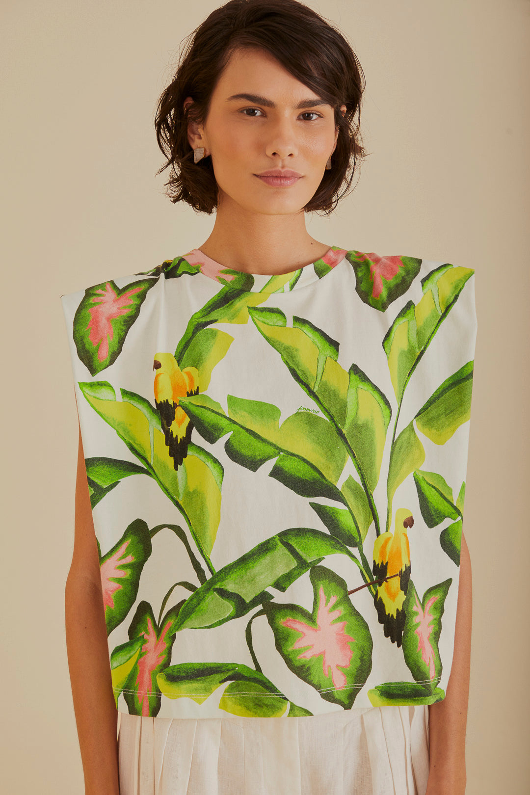 Summer Foliage Off White T-Shirt