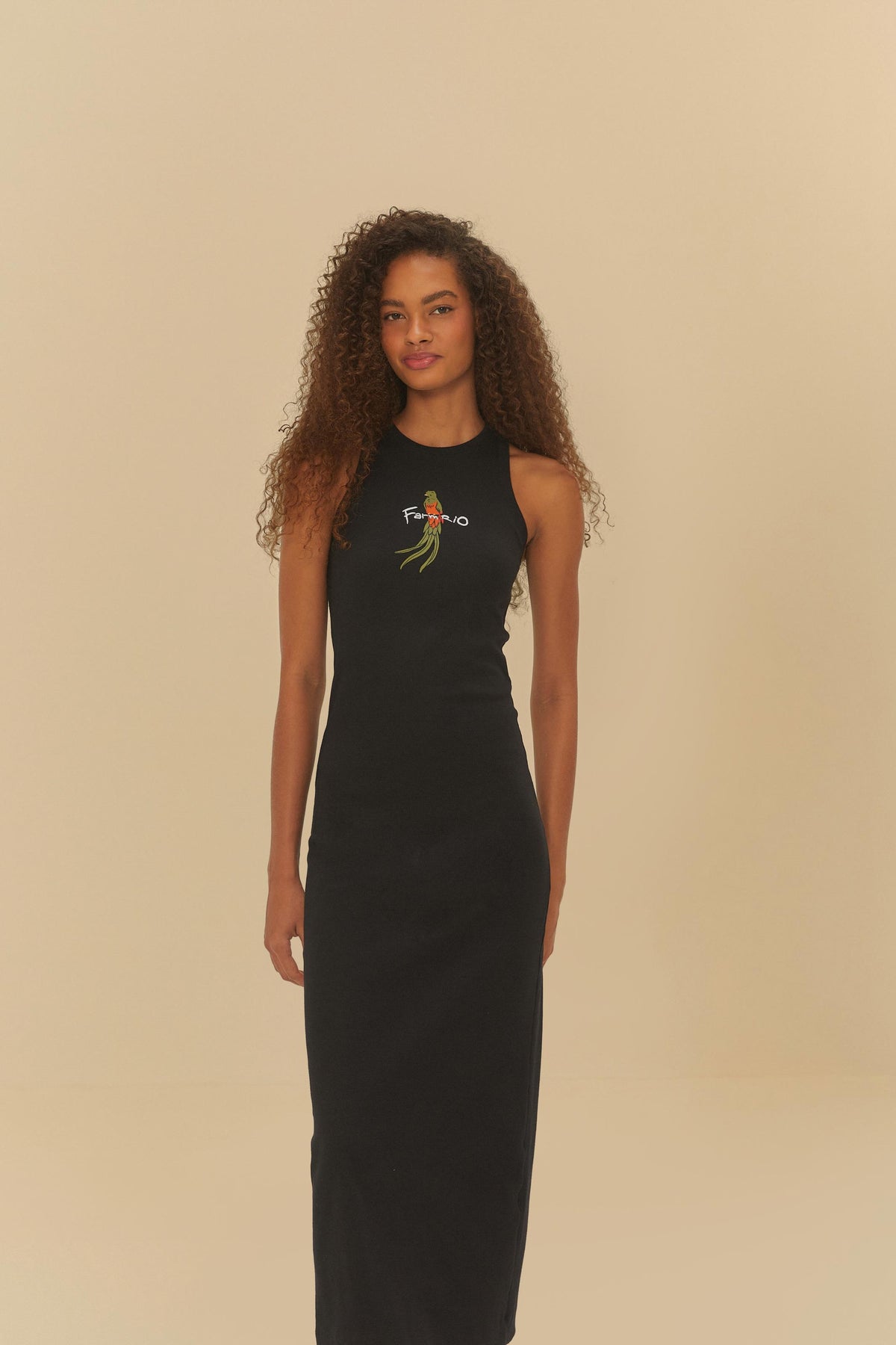 Vestido Cropped Rib Farm Rio Passaros