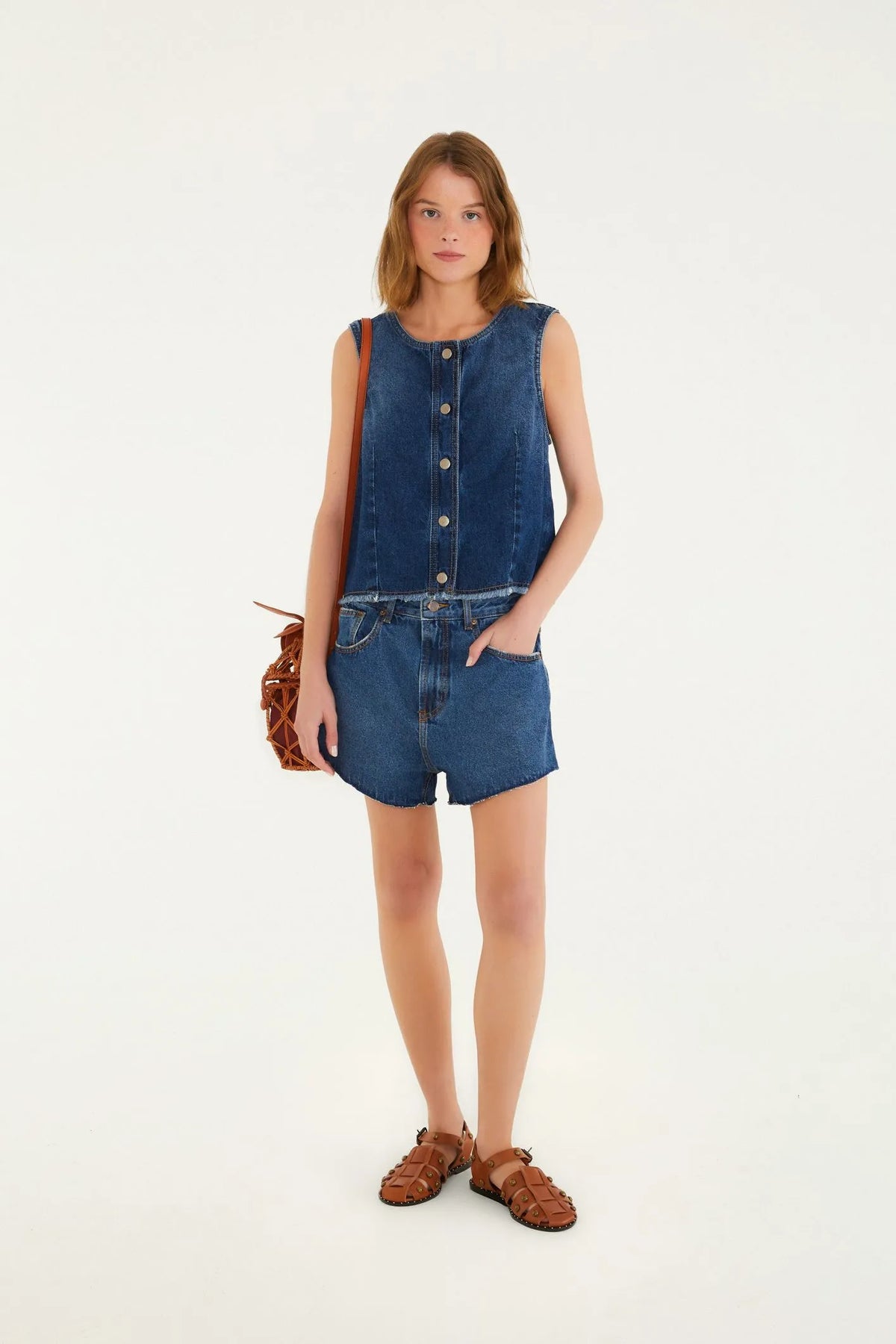 COLETE JEANS DESFIADO