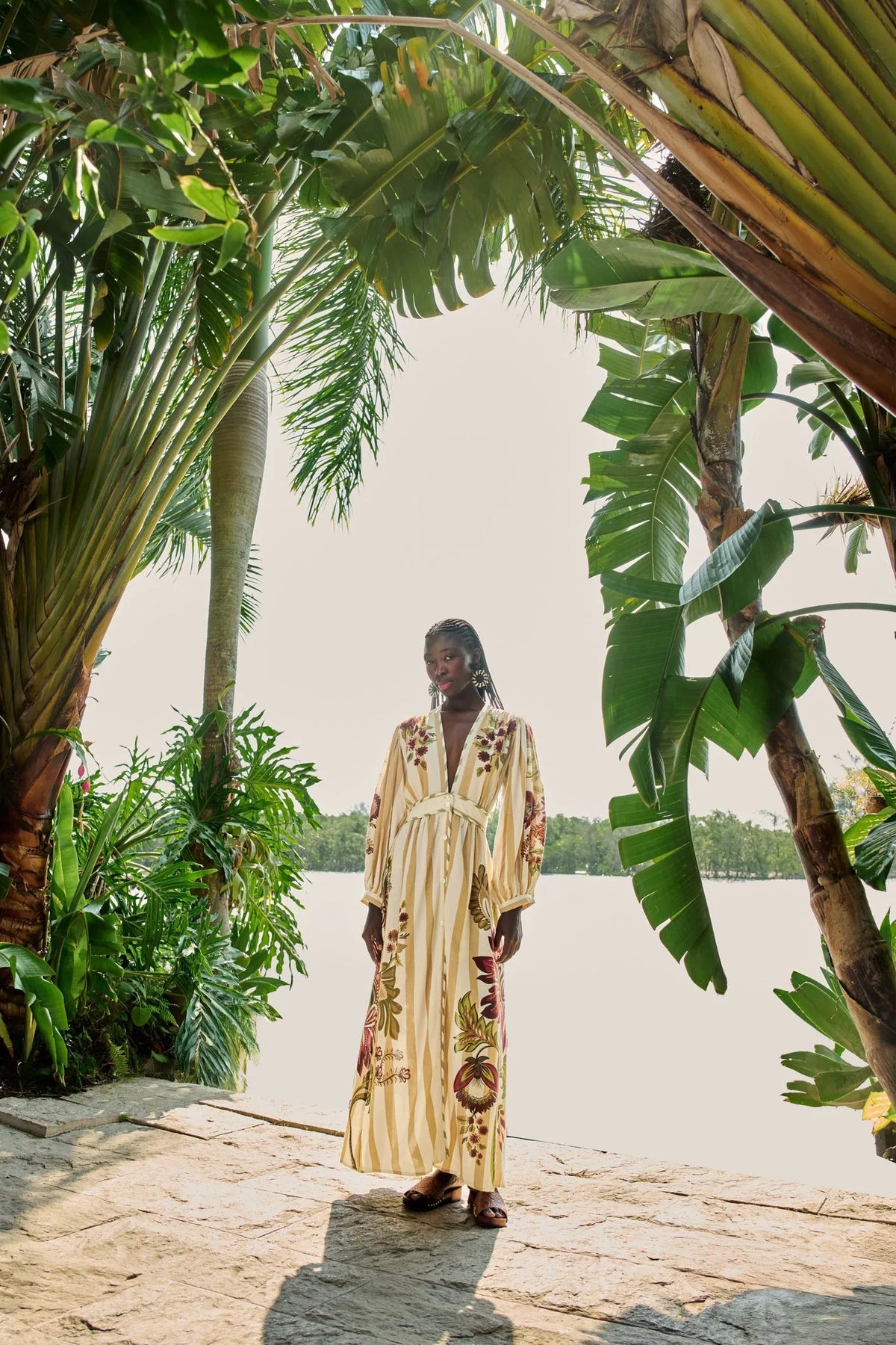 VESTIDO MANGA FLORAL LIGIA