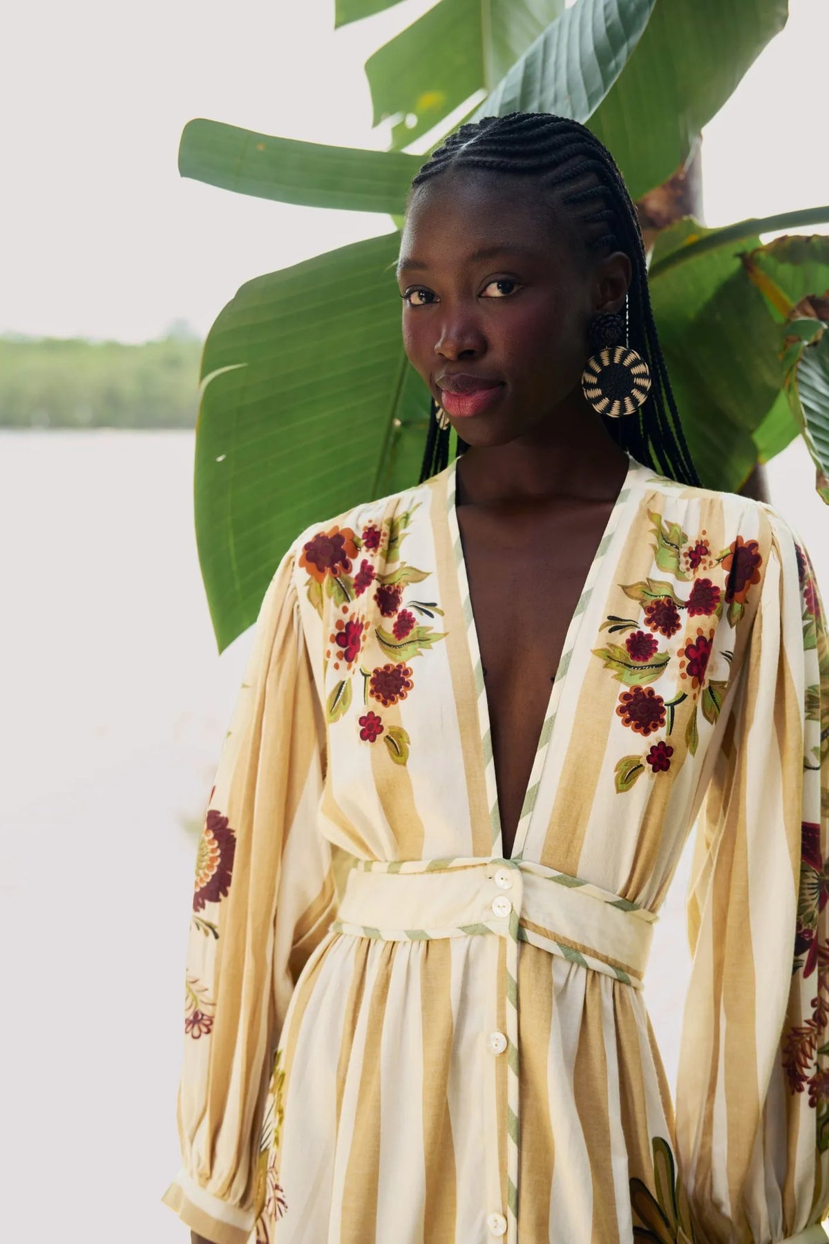 VESTIDO MANGA FLORAL LIGIA