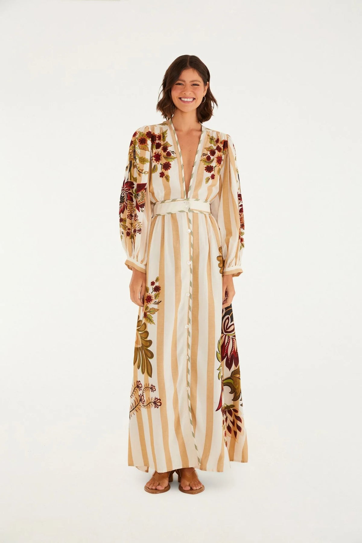 VESTIDO MANGA FLORAL LIGIA