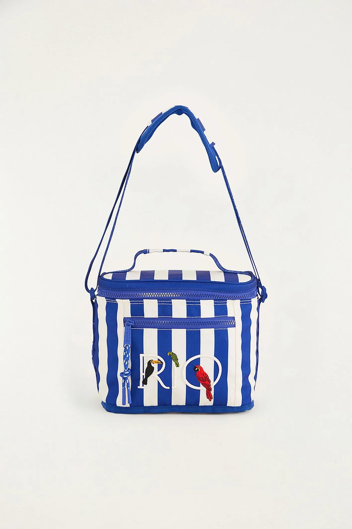 Mini Cooler Farofa Listras Azul