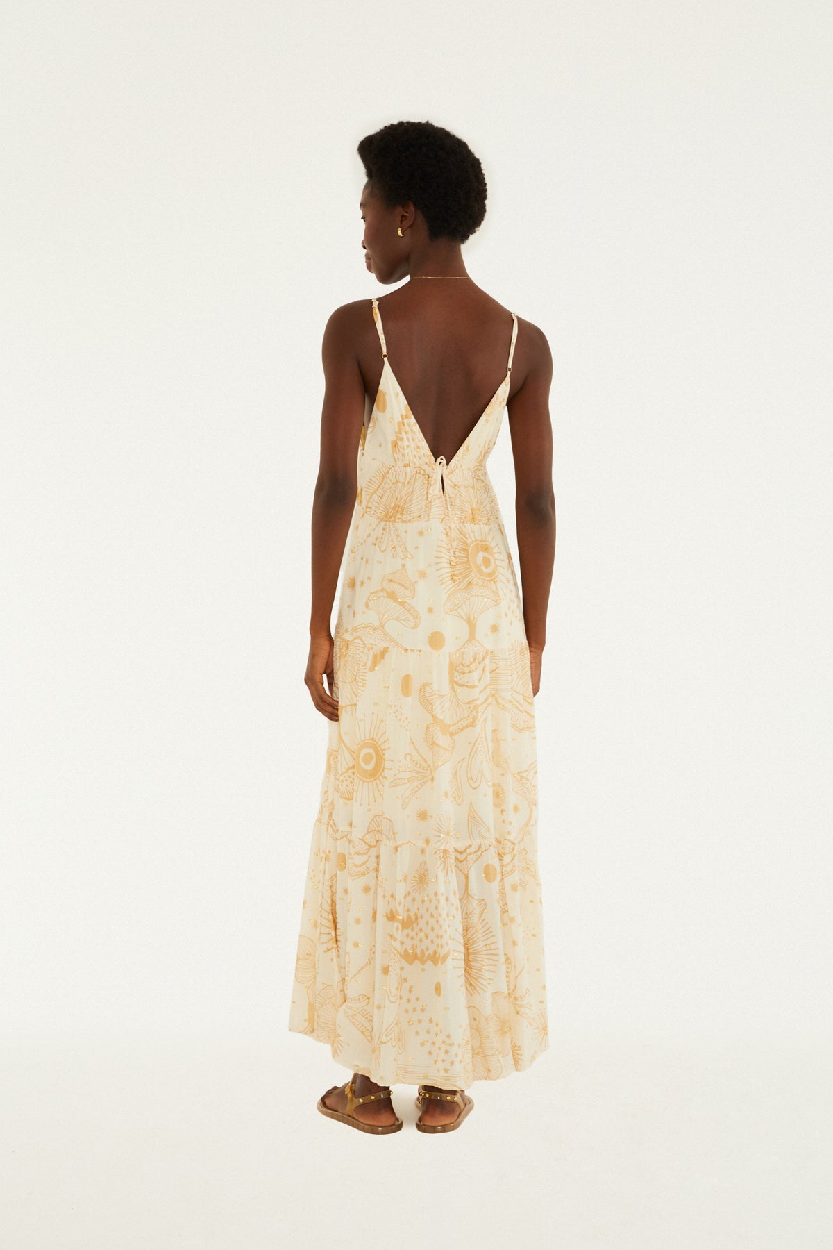 Vestido Maxi Estampado Jardín Místico