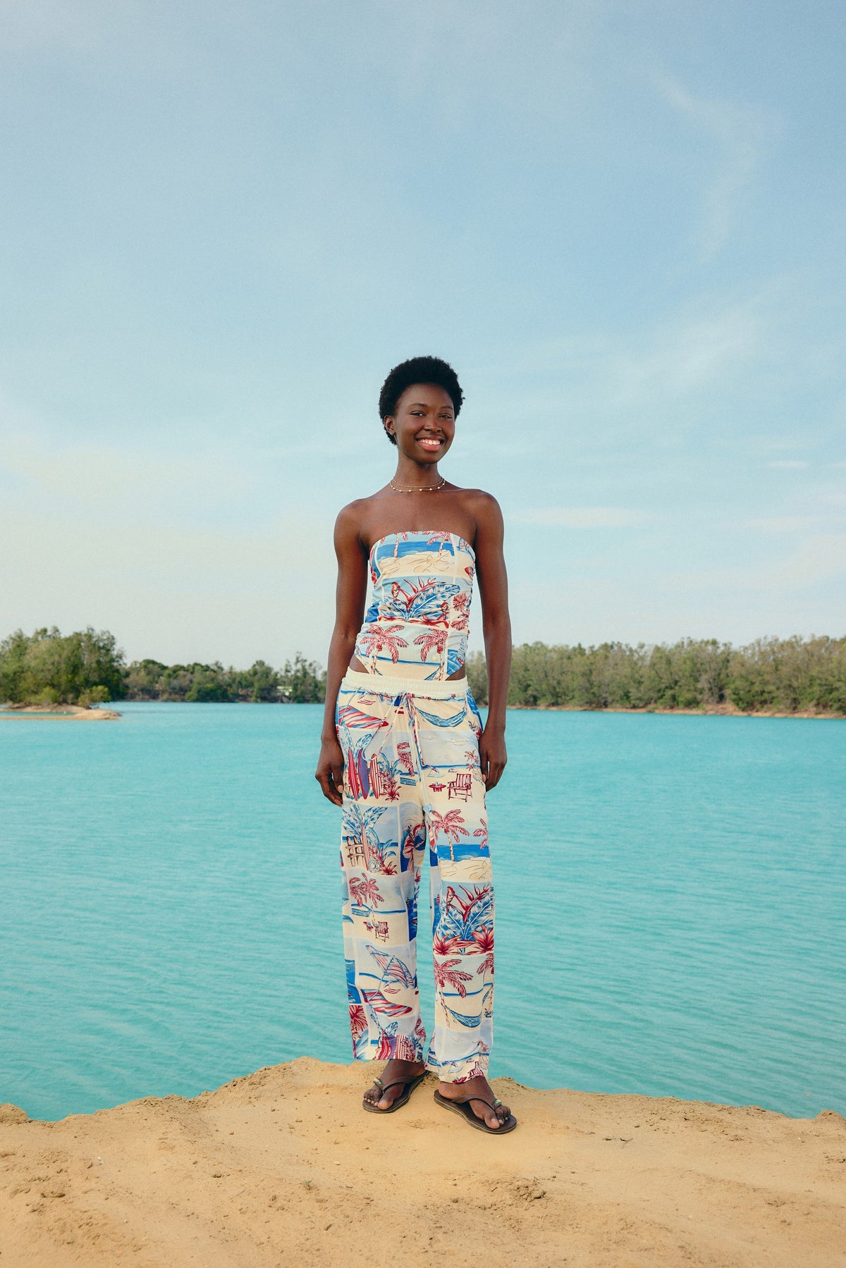 Pantalones Estampados Diario de Verano