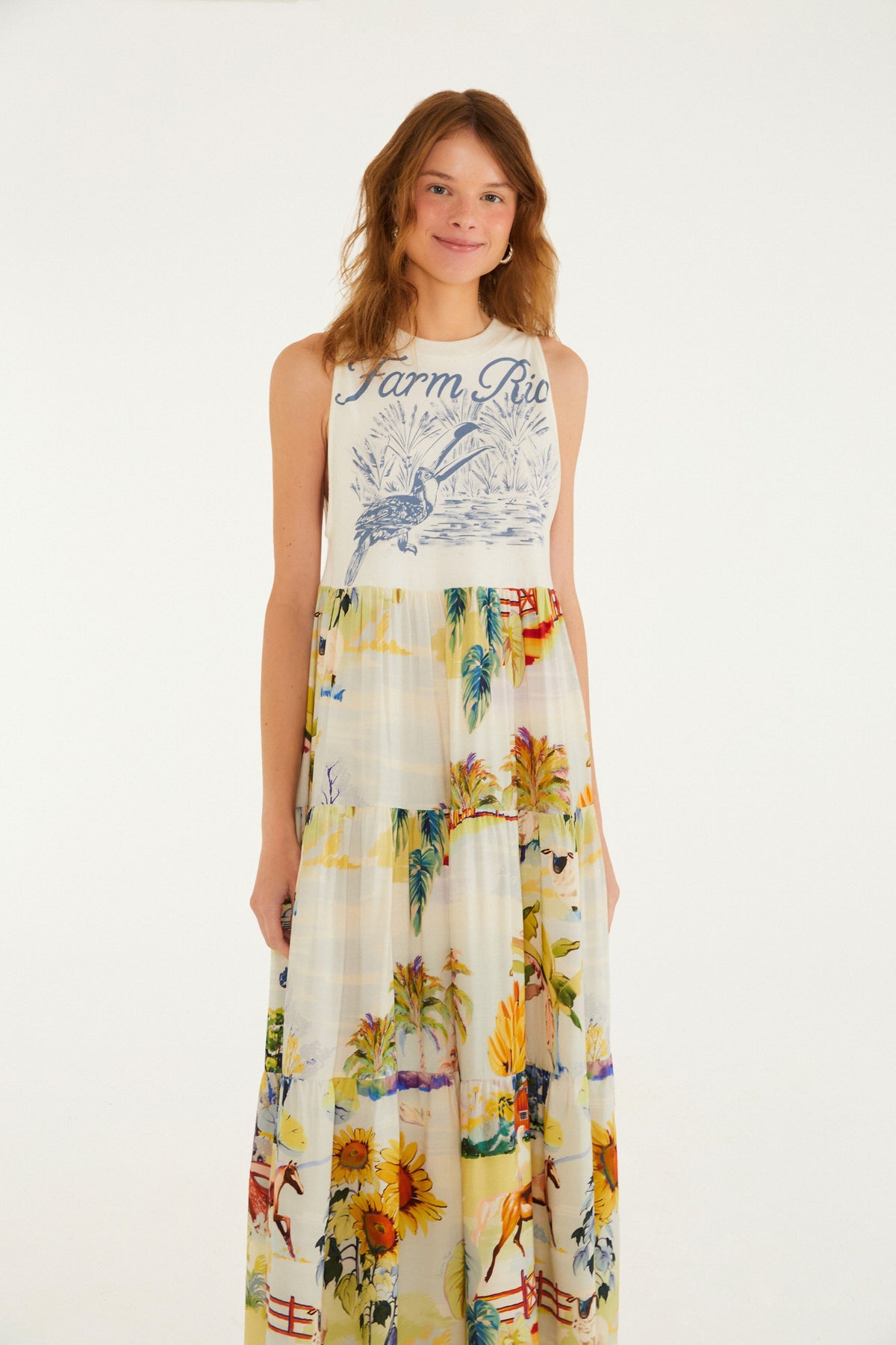 VESTIDO MAXI ESTAMPADO FAZENDA