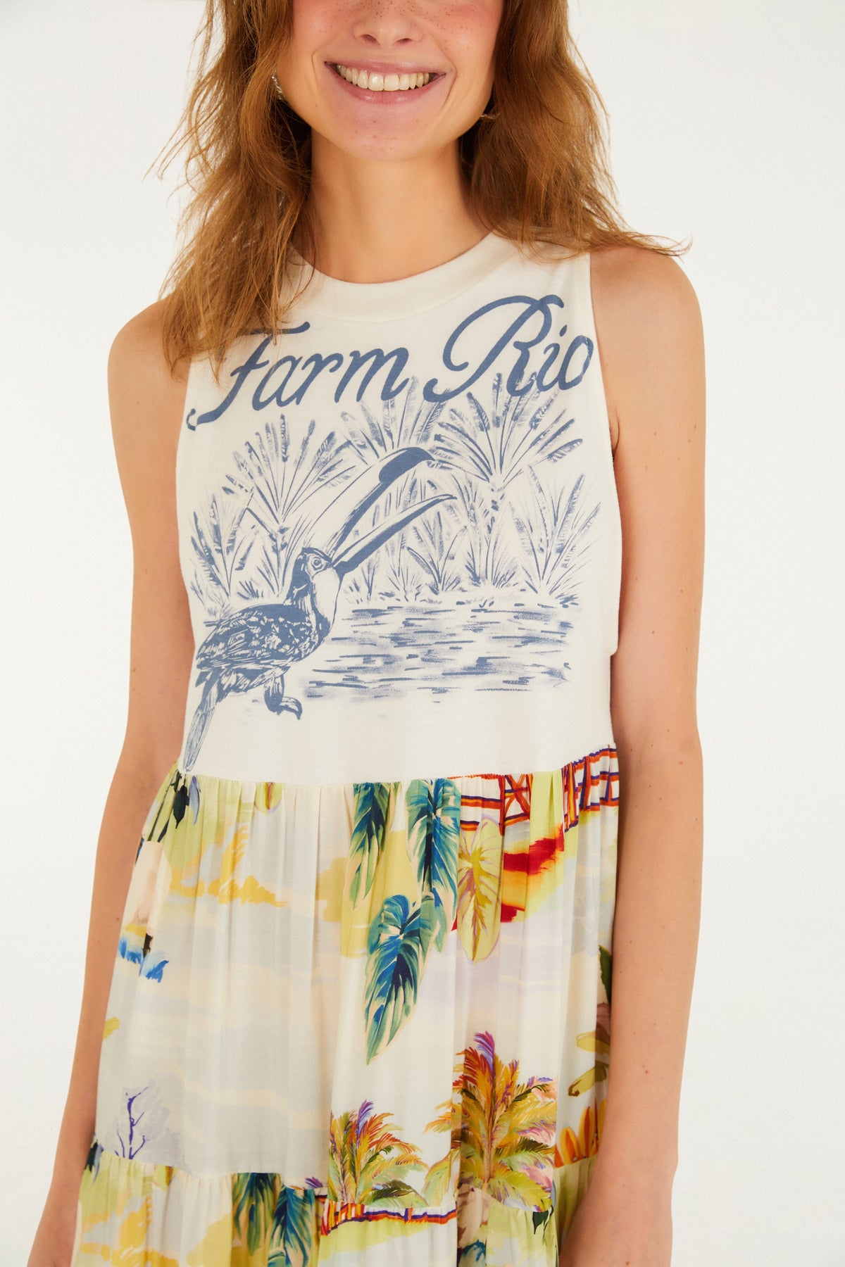 VESTIDO MAXI ESTAMPADO FAZENDA