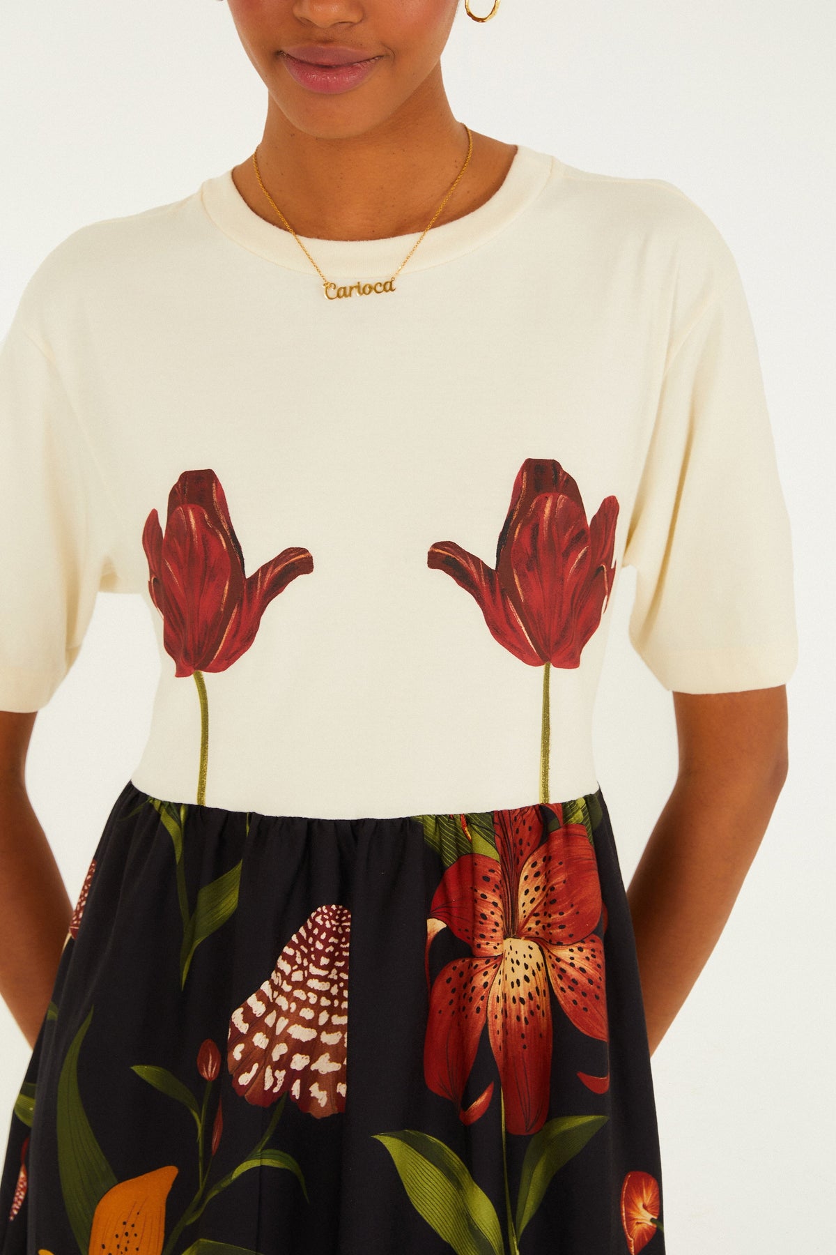 VESTIDO MIDI ESTAMPADO SELVA DE FLOR