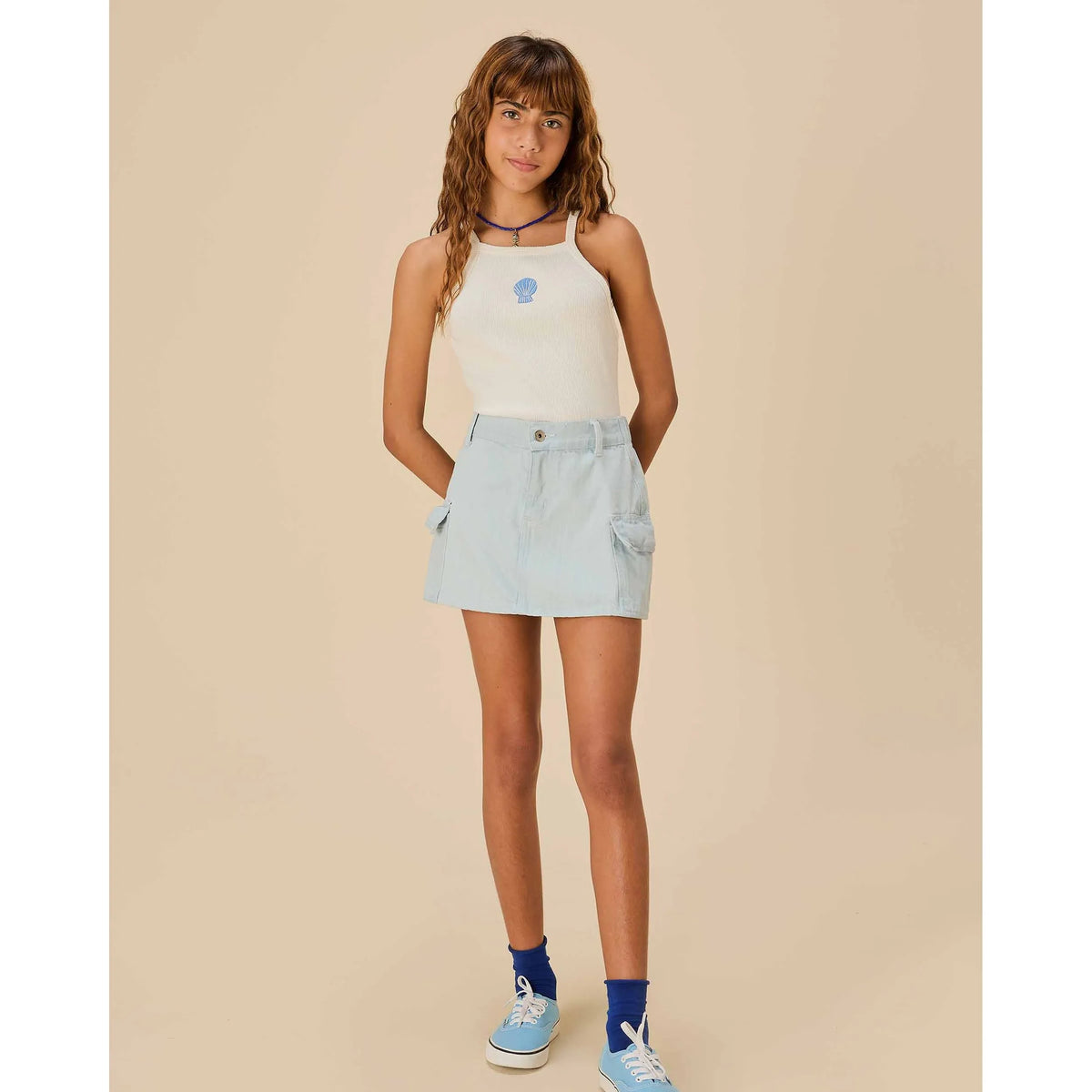 RIB BORDADO CONCHA OFF WHITE