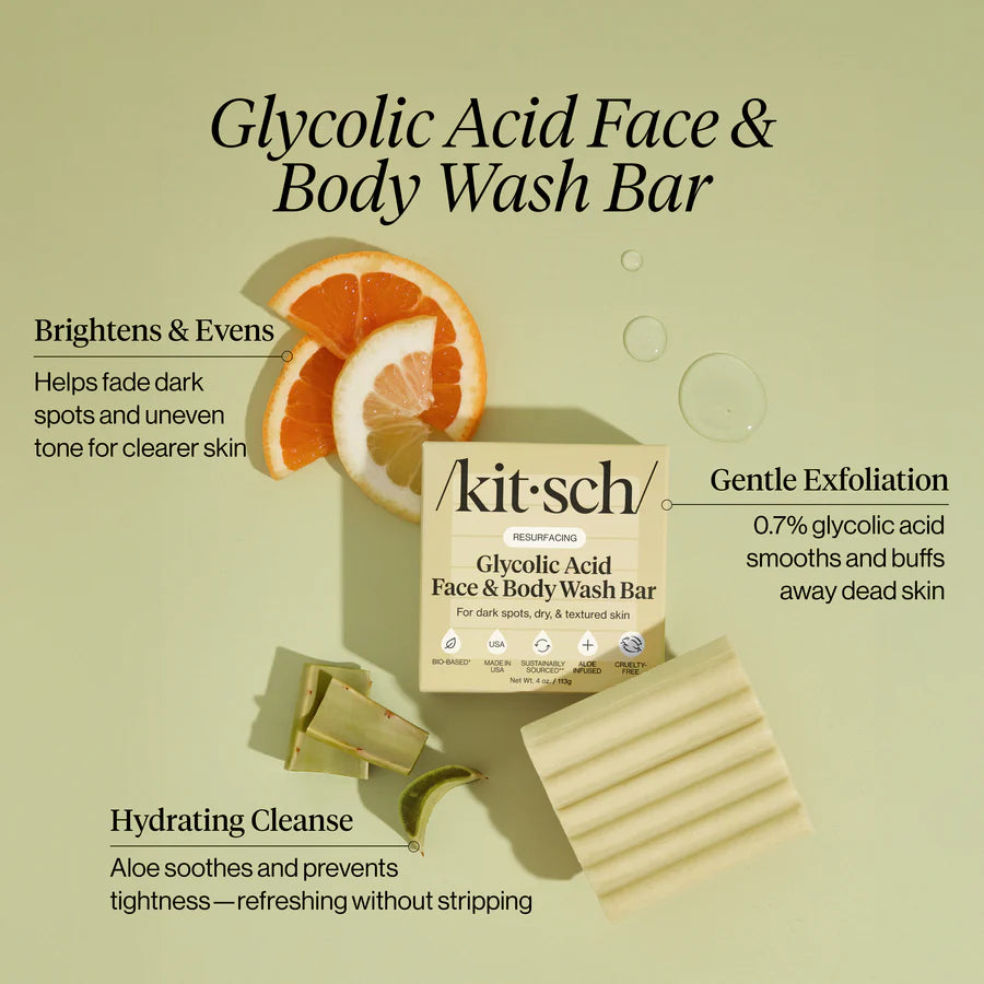 Resurfacing Glycolic Acid Face and Body Wash Bar