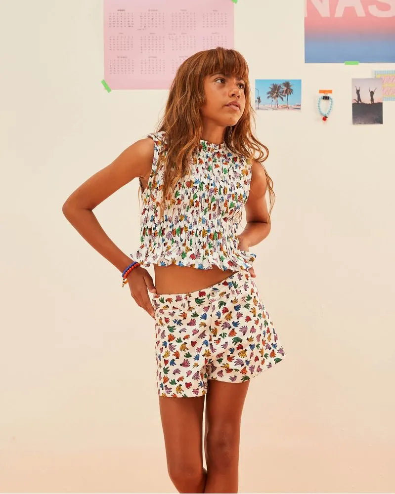 Short Sarja Confete De Banana
