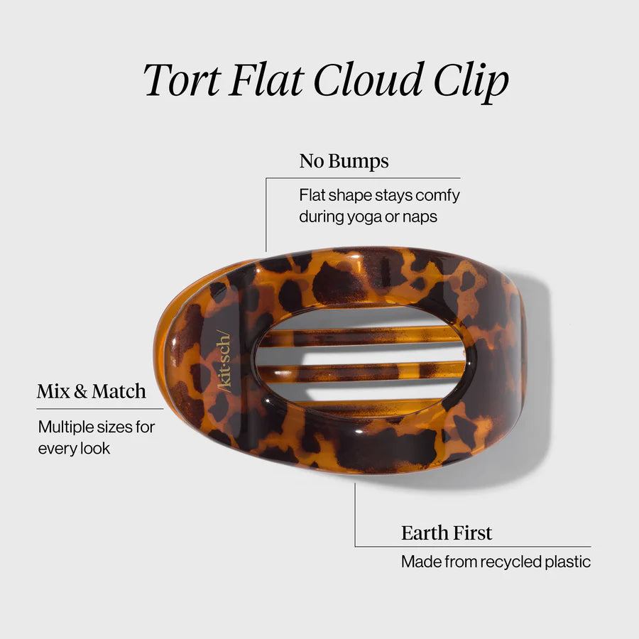 Recycled Plastic Large Flat Cloud Clip - Tort