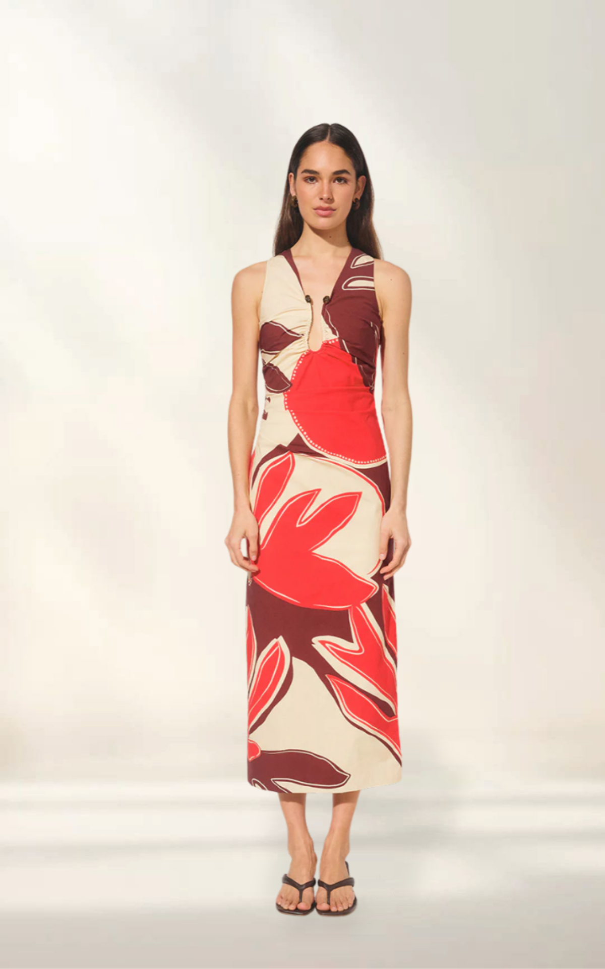 SUNDROP PALM MAXI DRESS
