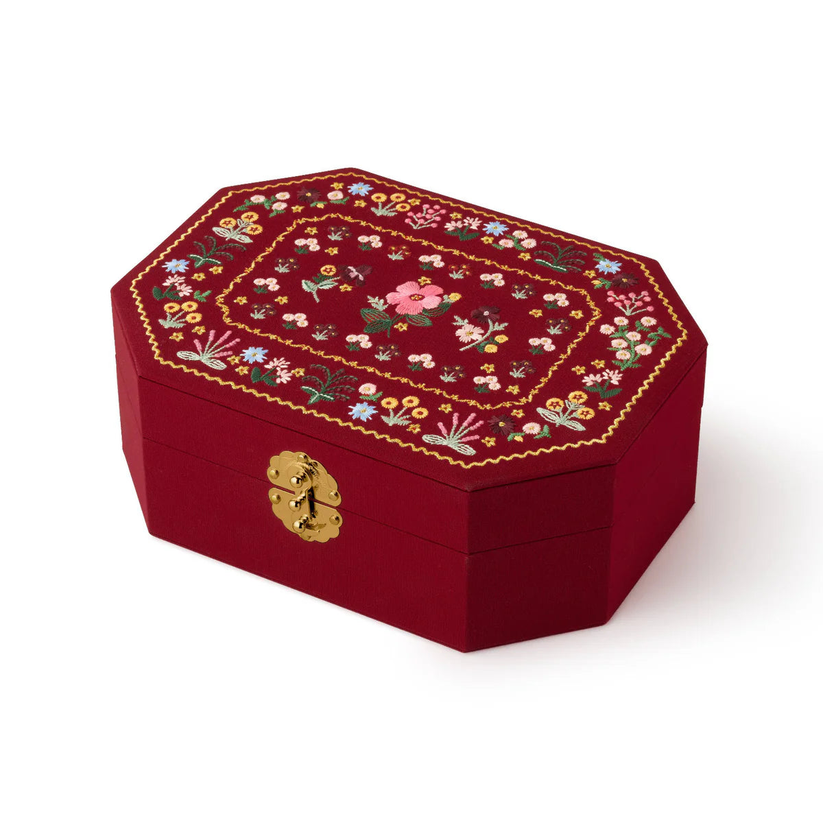 Gemma Embroidered Jewelry Box