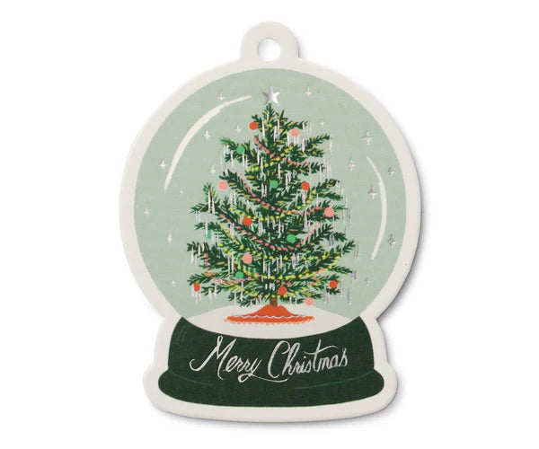 Pack of 8 Snow Globe Gift Tags