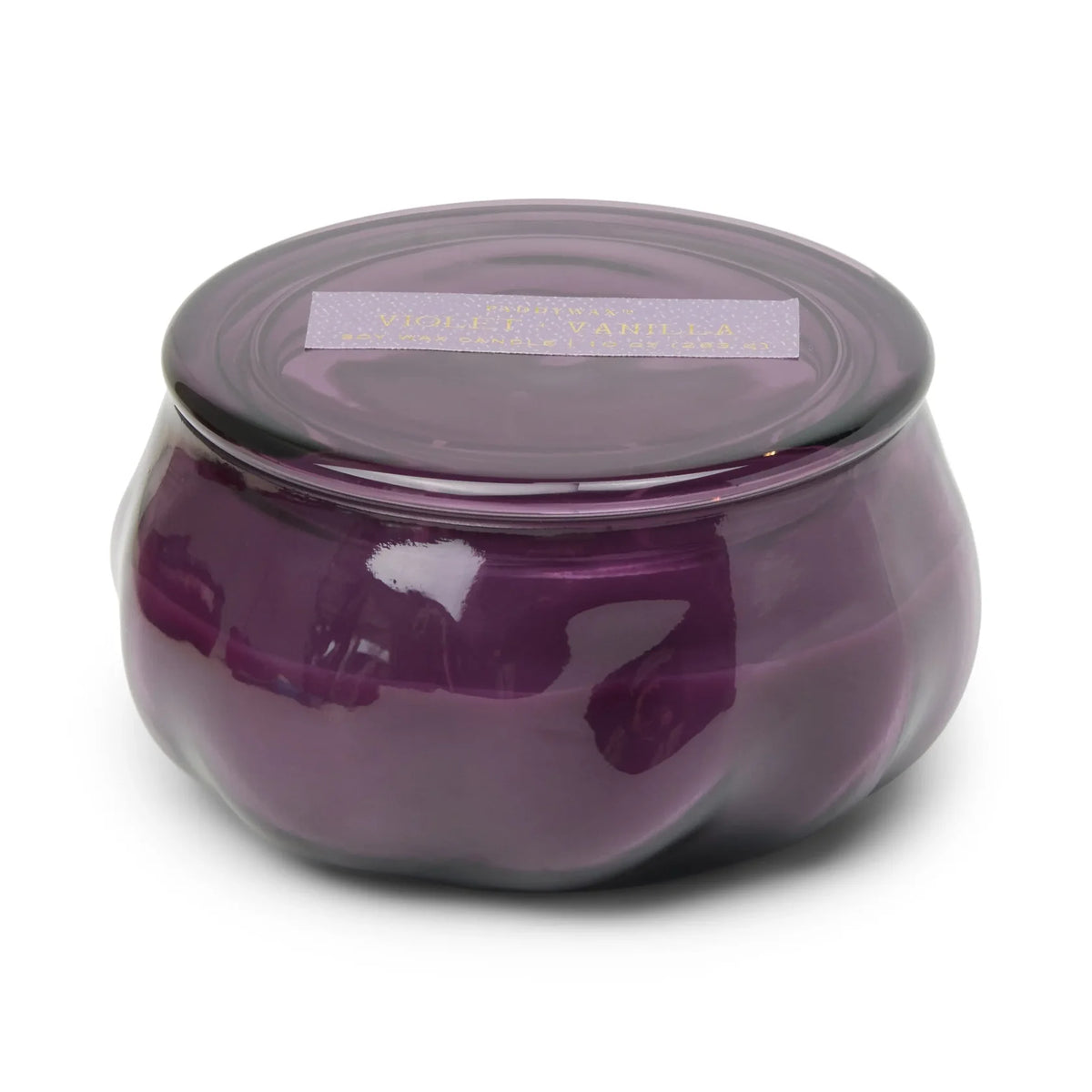 Basalt Violet 10 Oz Organic Shaped Tinted Glass with Lid