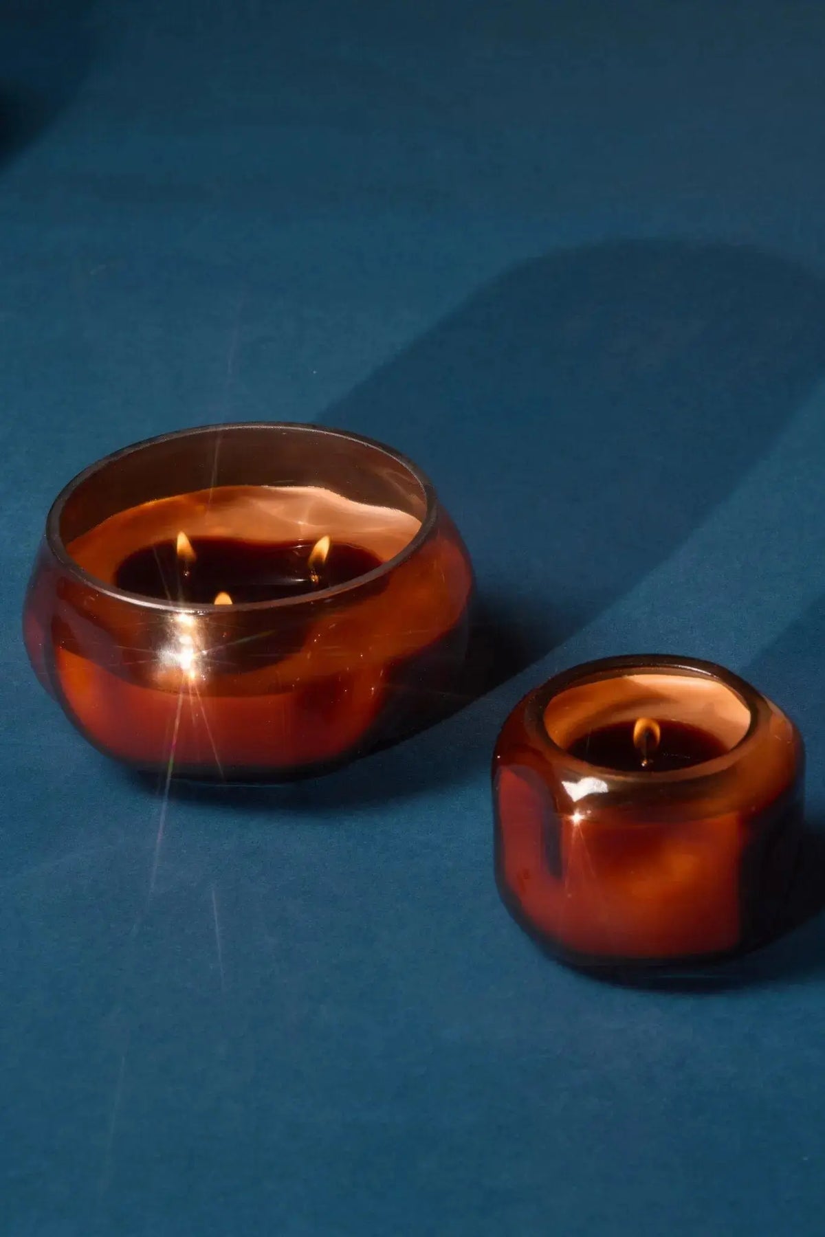 Basalt Amber 5 Oz Organic Shaped Tinted Glass With Dustcover