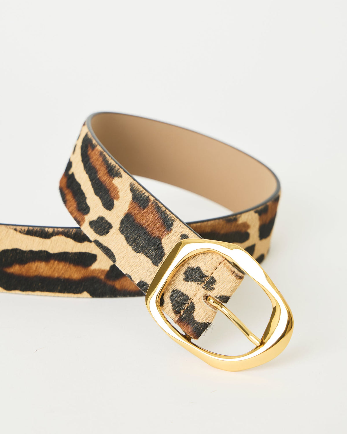 EDMOND MINI CALF-HAIR LEATHER BELT