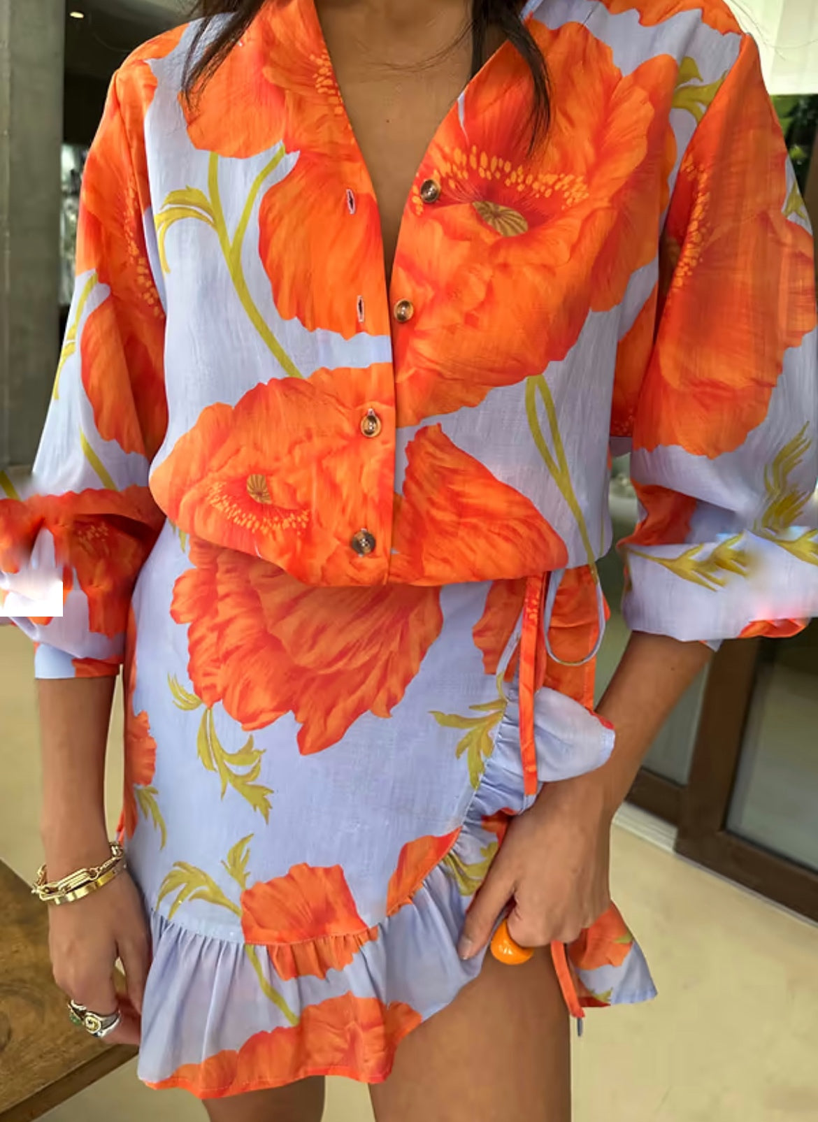 Blue Poppy Miley Shirt