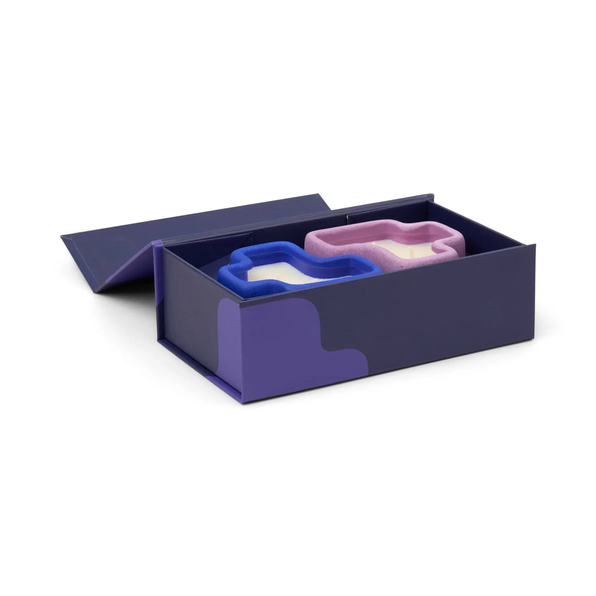 Boxed Set of 2 Jigsaw 4 Oz Candles - Cobalt and Lavender
