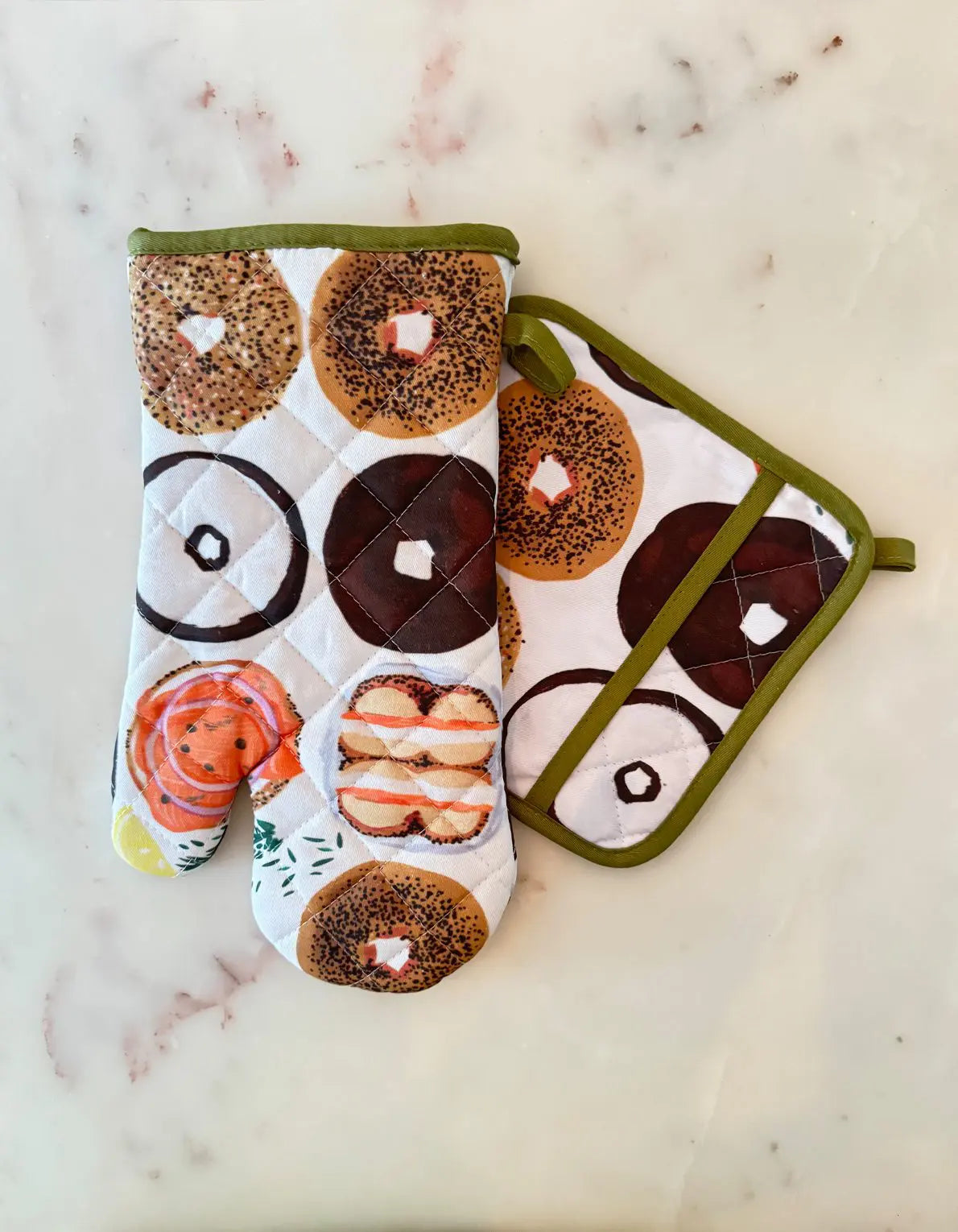 Bagels Mitt + Pot Holder Set