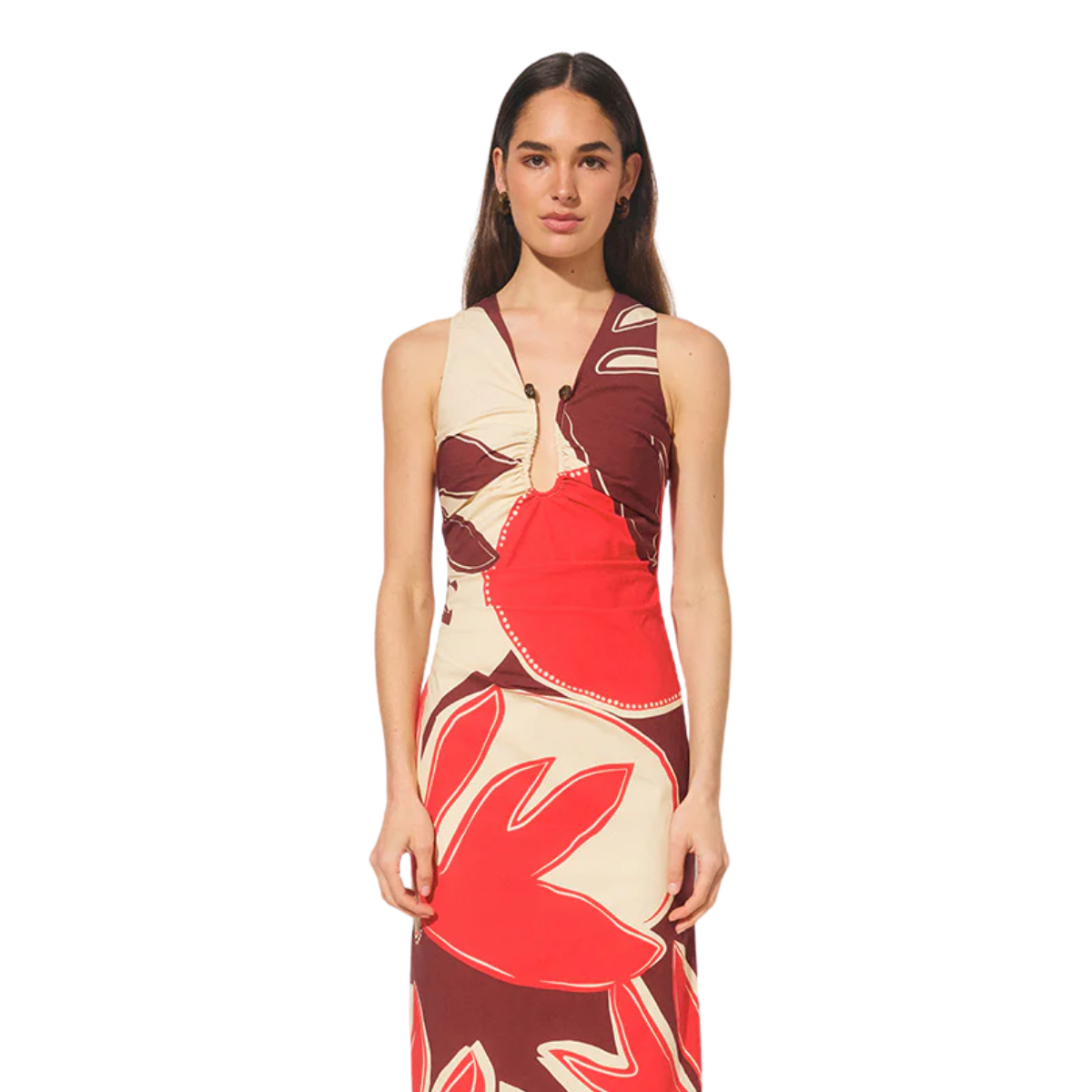 SUNDROP PALM MAXI DRESS