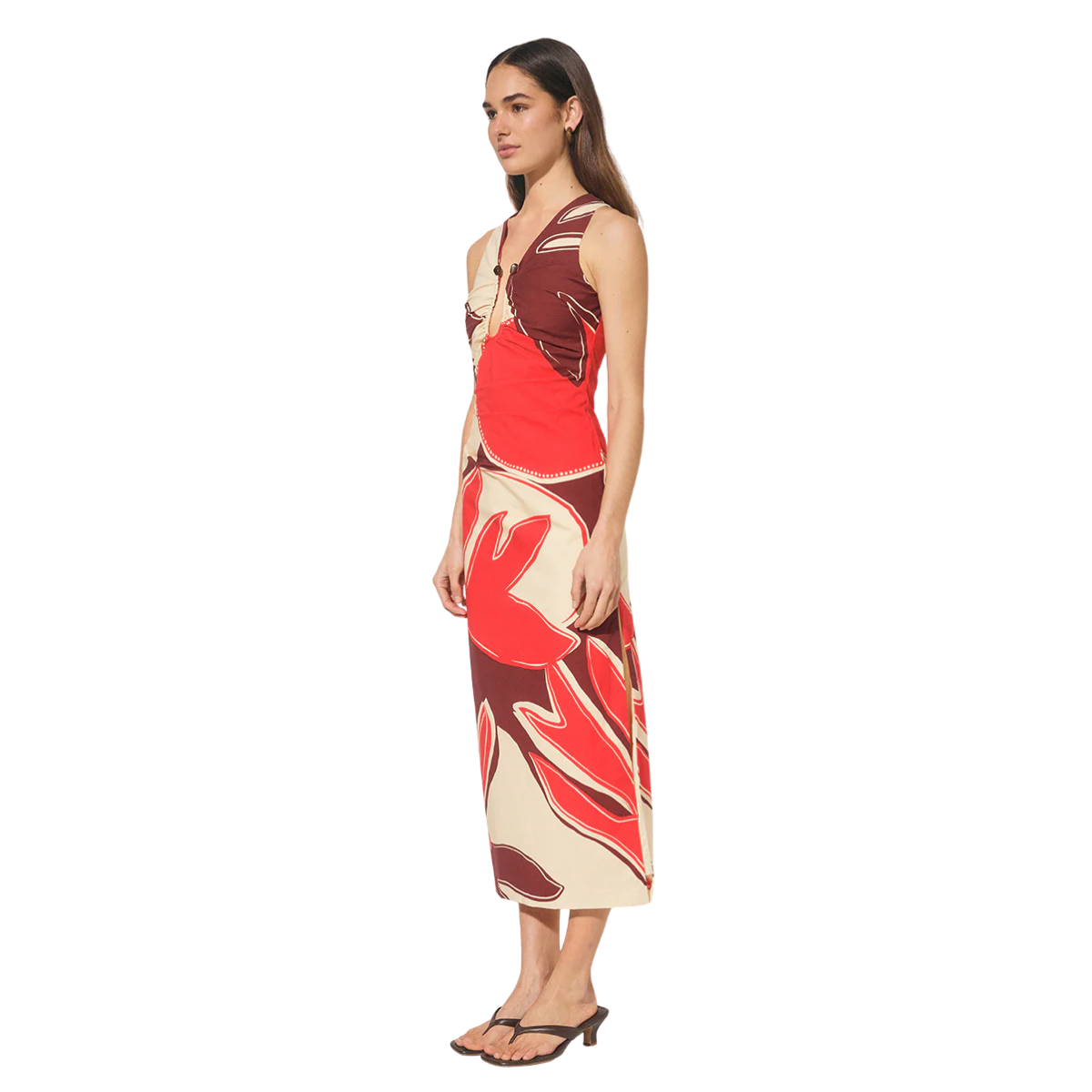 SUNDROP PALM MAXI DRESS