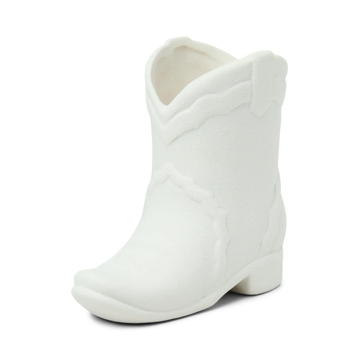 6 Oz Nashville Ceramic Boot White Matte Finish With Dustcover