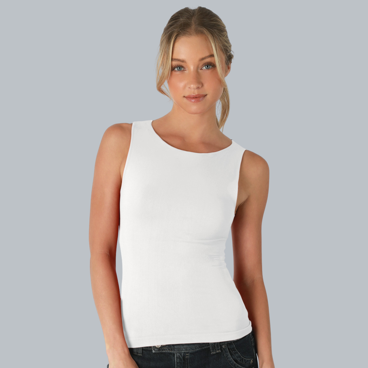 CLEAN LINE BOAT NECK TANK TOP