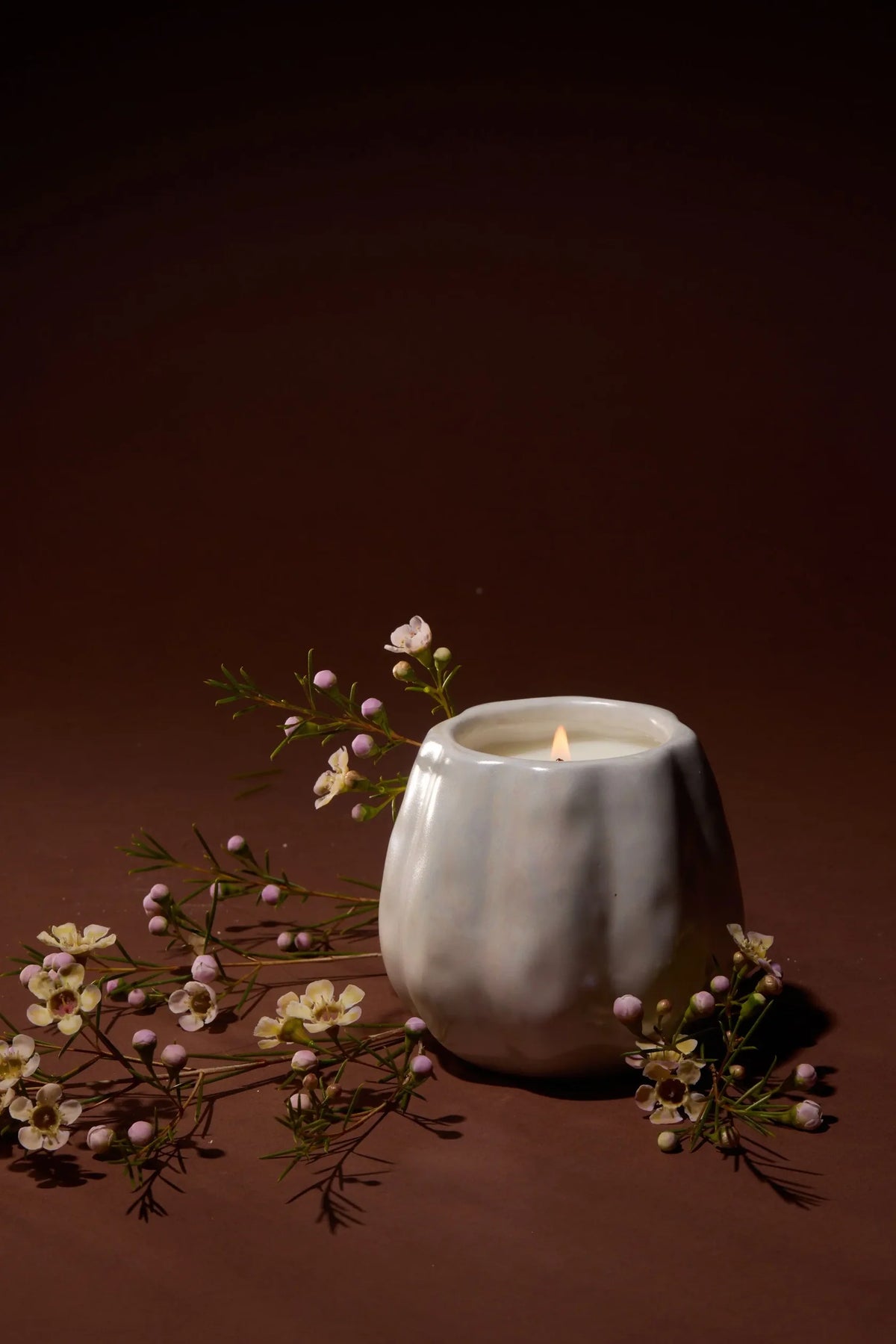 9 Oz White Metallic Pumpkin - Flaming Pumpkin