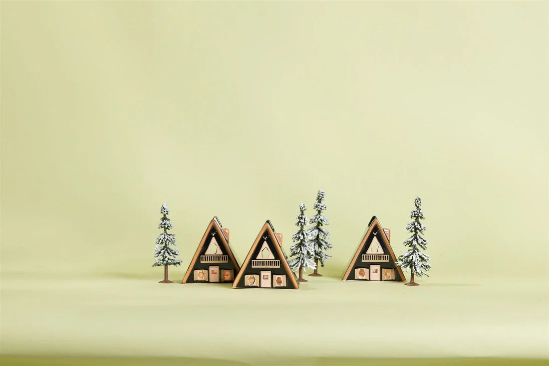 Nordic Cabin Style Incense &amp; Tea Light Holder Ceramic House