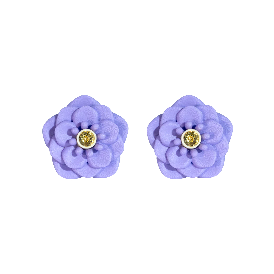 PURPLE MAGNOLIA STUDS