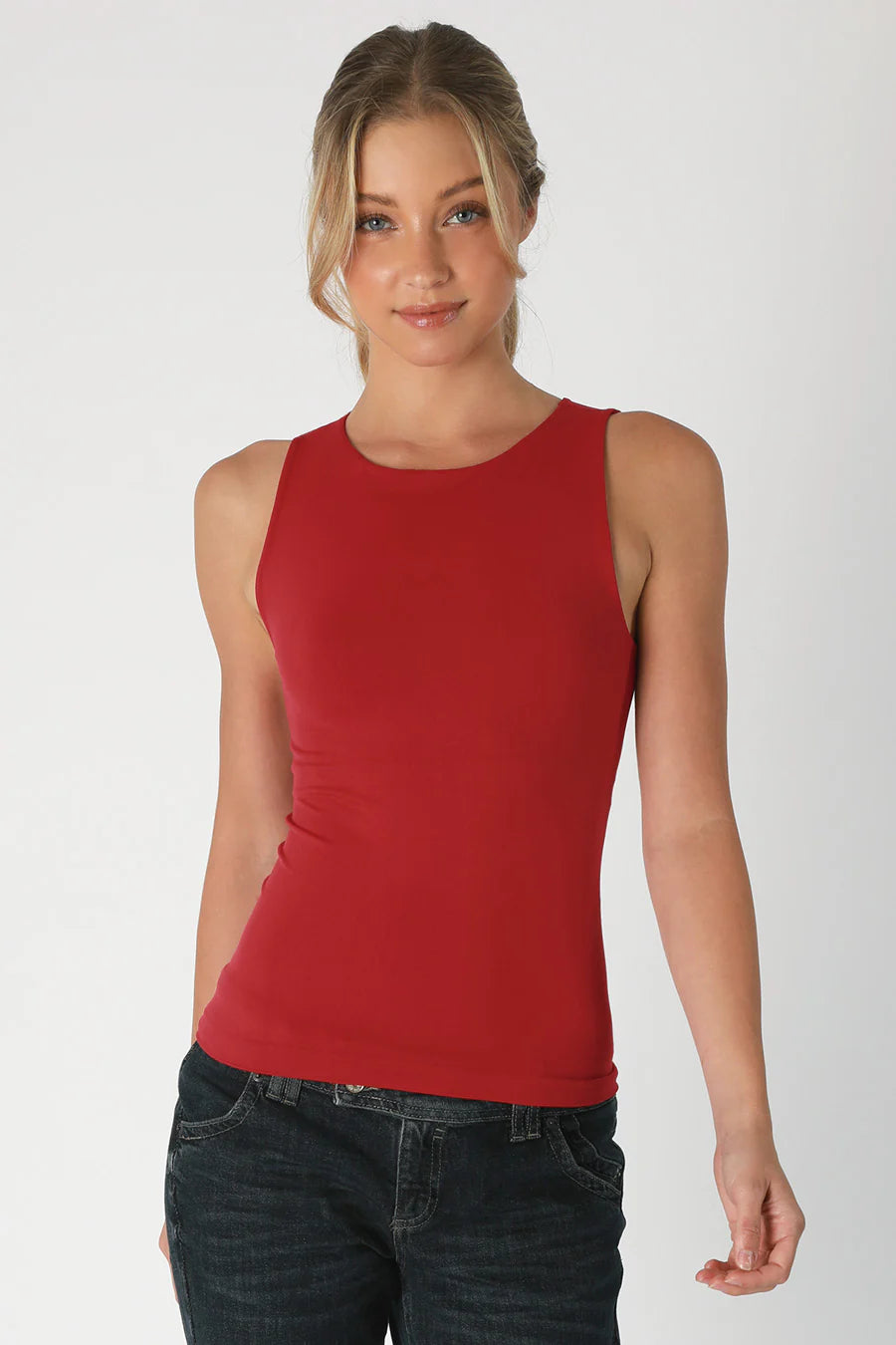 Clean Line Boat Neck Tank Top