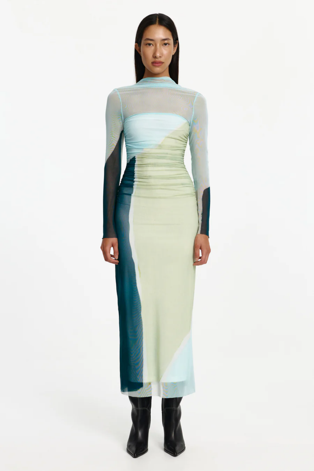 YUSRA LONG SLEEVE MIDI DRESS