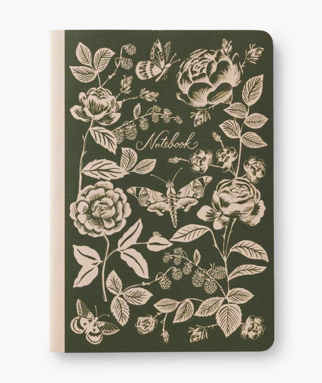 Assorted Set of 3 English Rose Notebooks