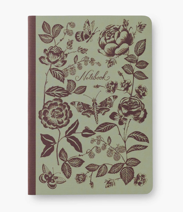 Assorted Set of 3 English Rose Notebooks