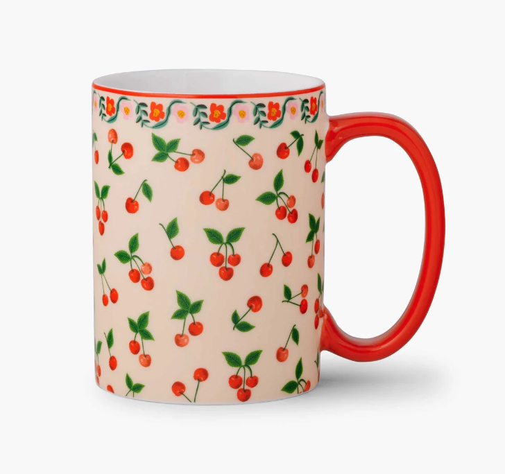 Cherries Porcelain Mug