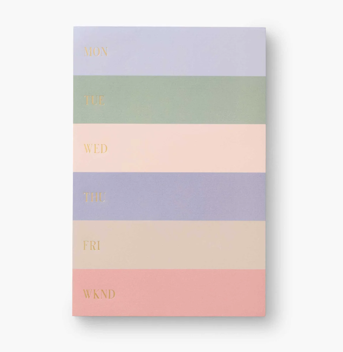 Muted Color Block Weekly Memo Notepad