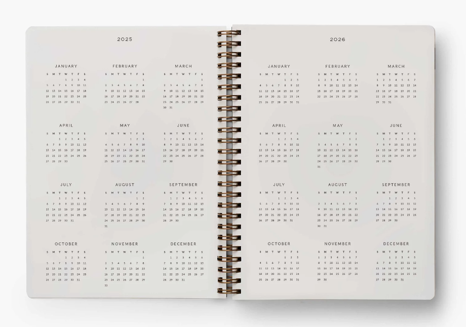 2025 Roses 12-Month Softcover Spiral Planner