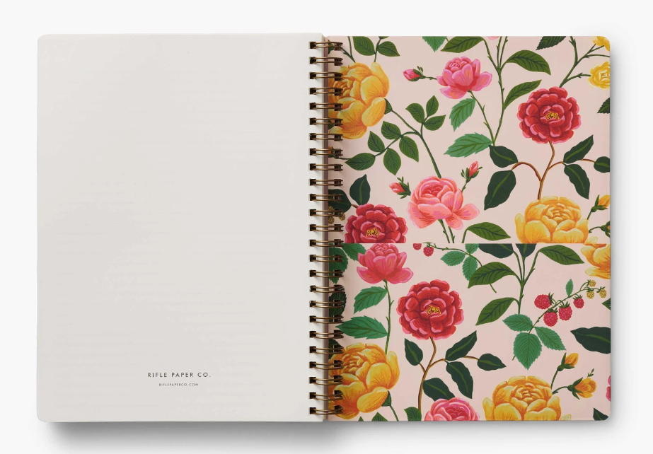 2025 Roses 12-Month Softcover Spiral Planner