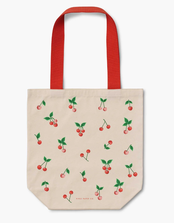 Cherries Canvas Tote Bag