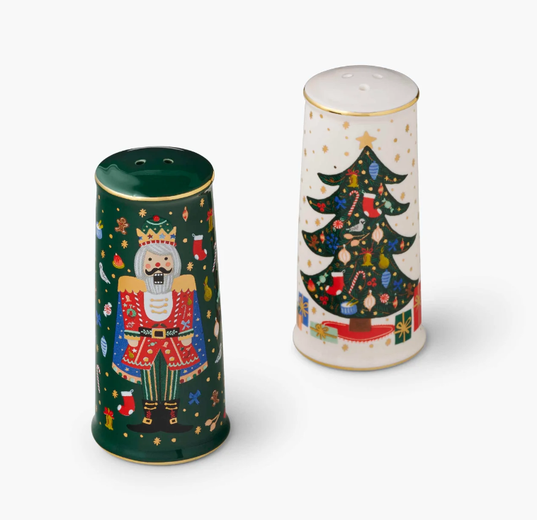 Nutcracker Porcelain Salt &amp; Pepper Shaker Set