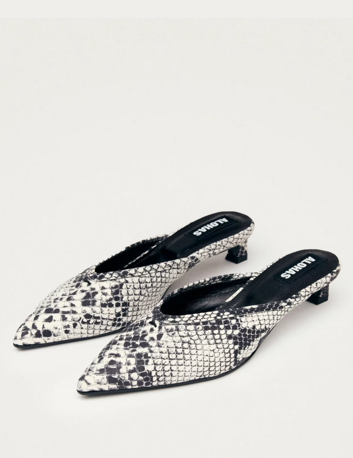 Tessa Indo Grey Leather Mules