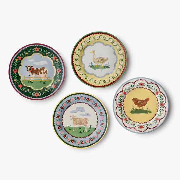 Home Sweet Home Porcelain Dessert Plate Set