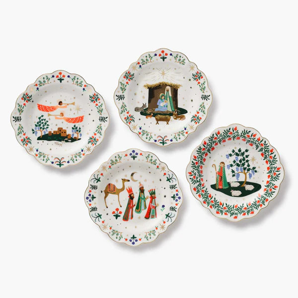 Nativity Porcelain Dessert Plate Set
