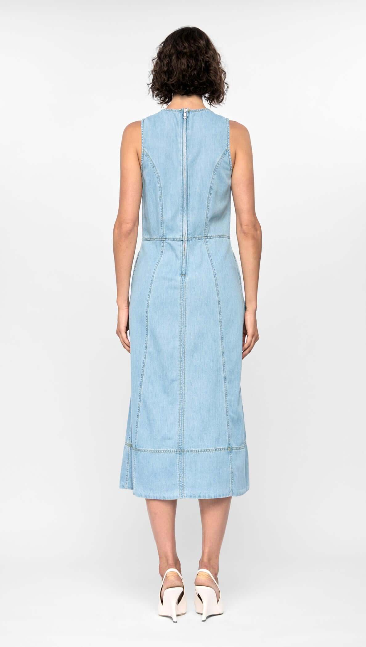 Amelia Chambray Midi Dress