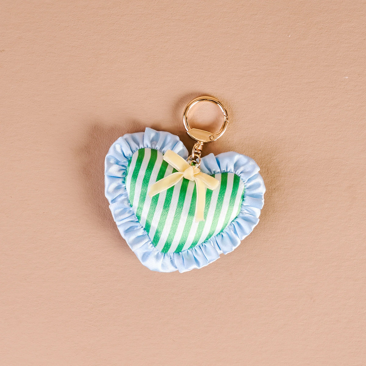 Puffy Heart Bag Charm - Cool Crush