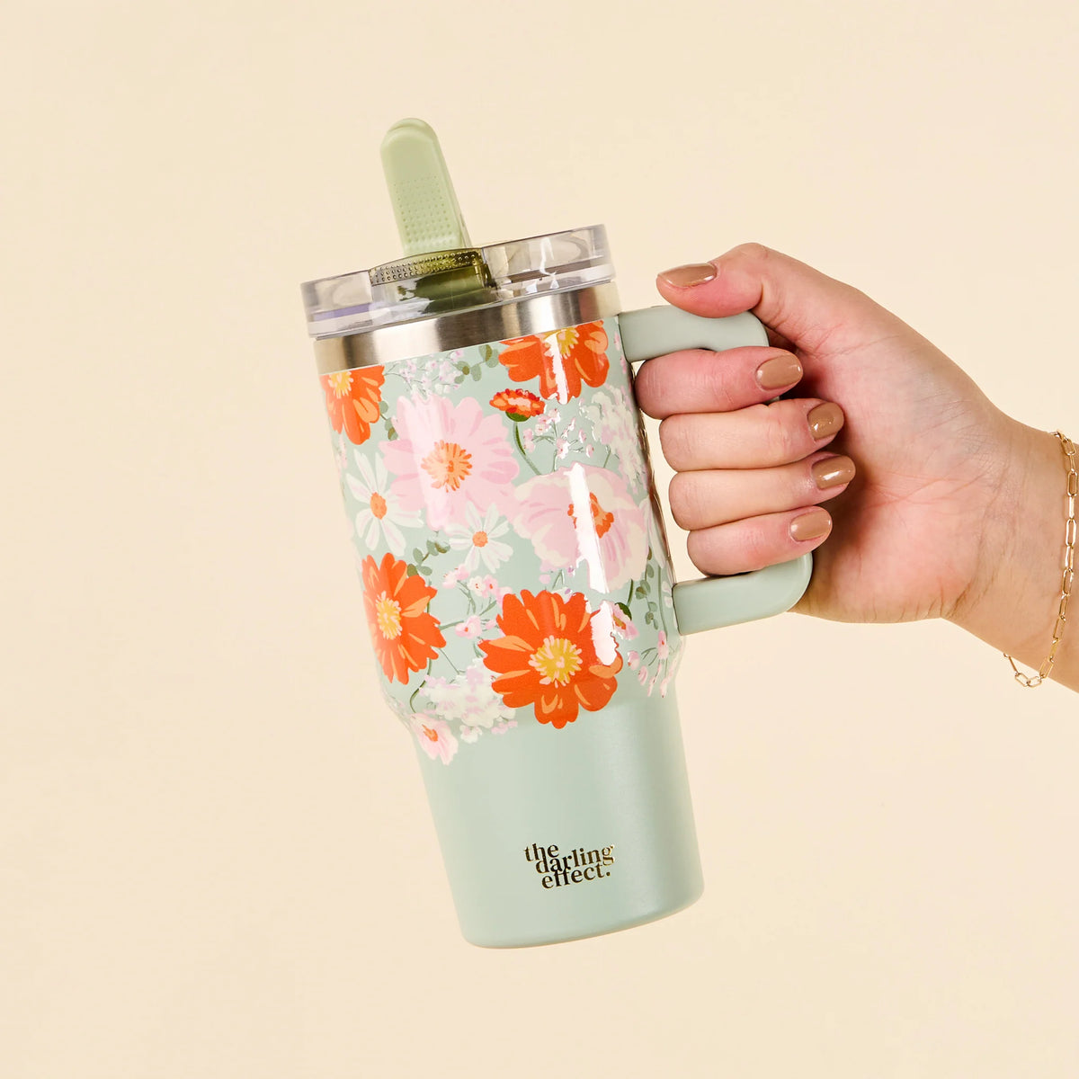 20 oz Lifestyle Flip Straw Tumbler - Bouquet Beauty